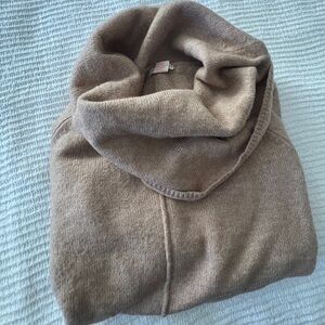 FOR THEE Cowl Neck Trapezoid Side Slit Pullover Sweater Size L